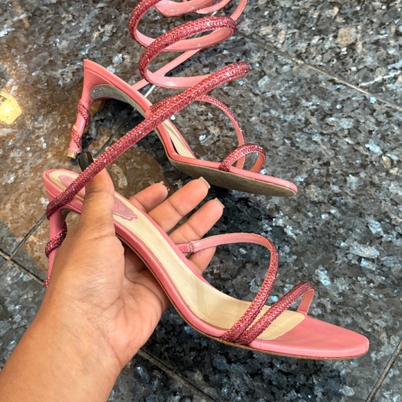 René Caovilla PINK Serpenti Heels - Picture 6 of 10